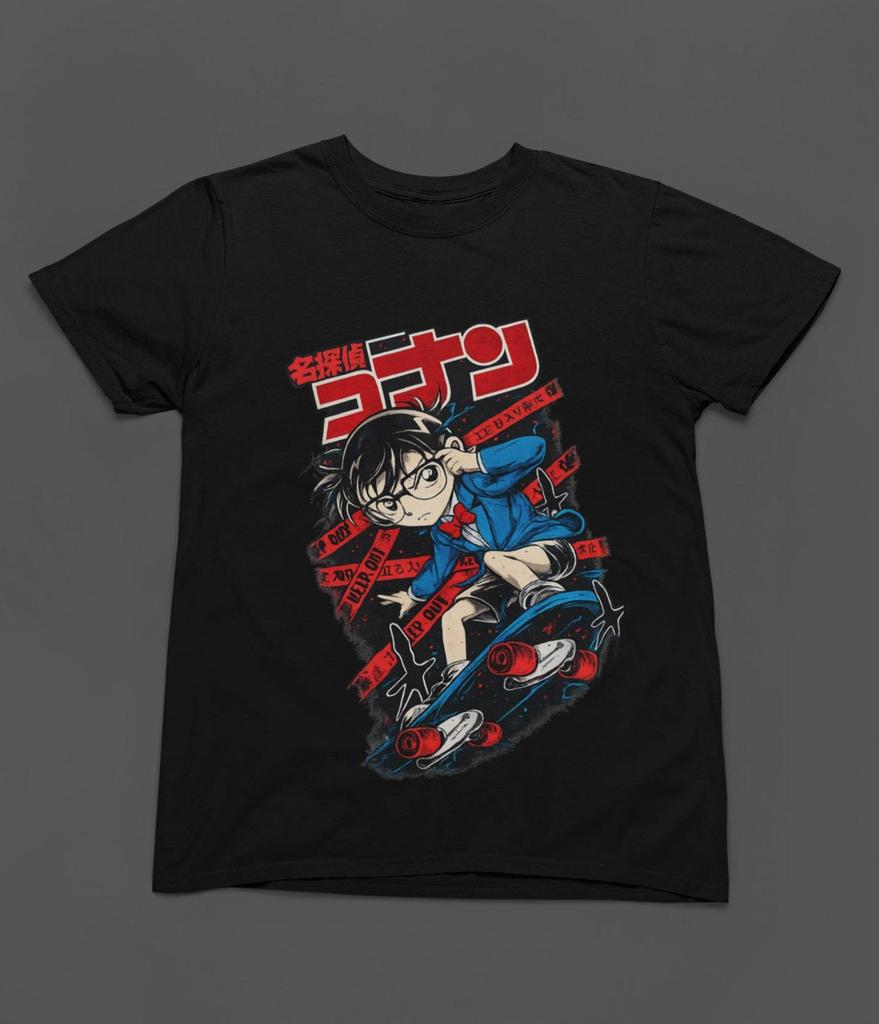 T-shirt anime Detective Conan vintage anni '90 | Maglietta Grafica Manga Retrò