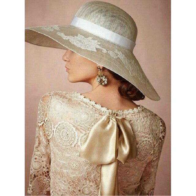 5D diamantová malba ženy Celokulatý vrták Mozaika Diamantové vyšívání "Květinový klobouk krása" Dárek do domácnosti