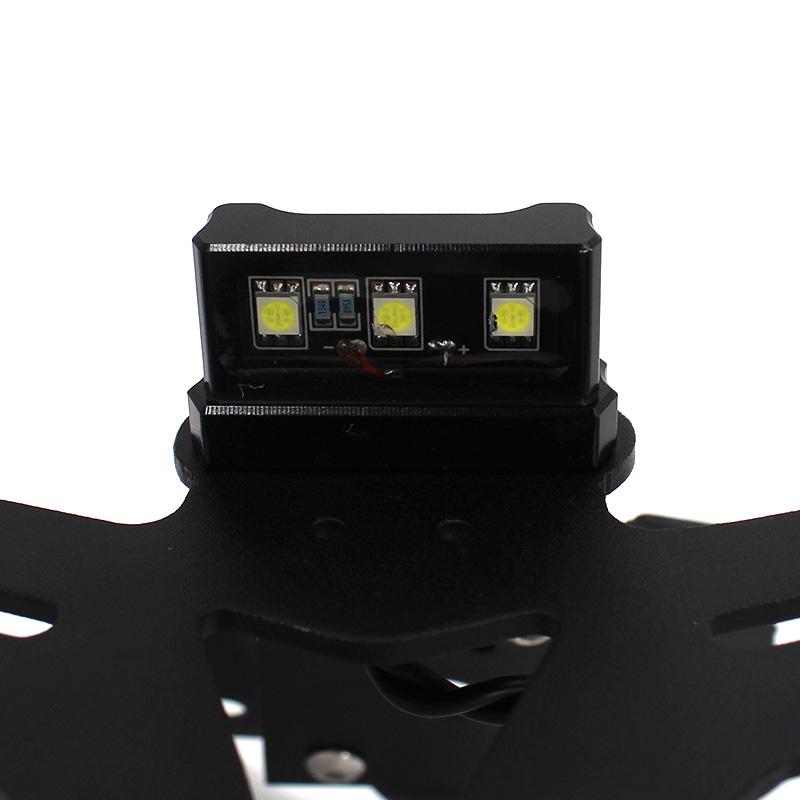 Compatible Yamaha MT07/FZ-07 (2014-2024) Stainless Steel License Plate Holder with Light