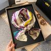 Satin high-end tied hair long silk scarf headband elegant and simple versatile hair band headband streamer hair accessories women's tied bag