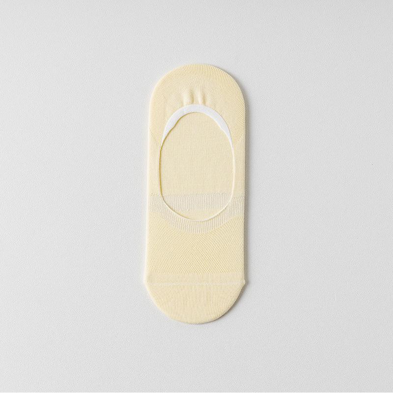 Ultra-invisible Thin Women's Boat Socks, Solid Color, Simple, Breathable, Sweat-absorbent, and No Heel Drop