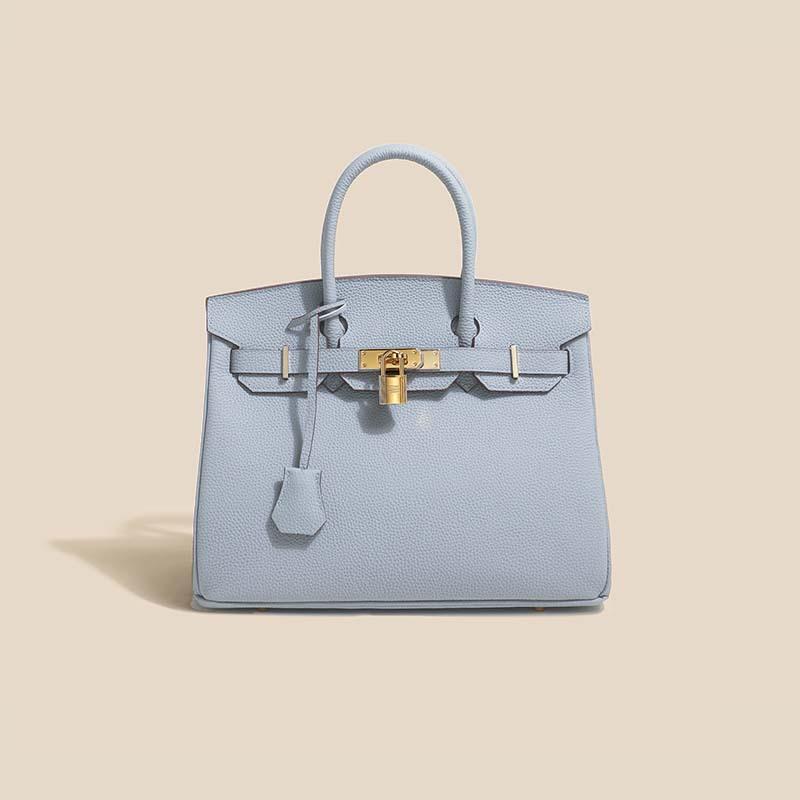 First Layer Cowhide Platinum Bag, High-end Fashion Temperament, Genuine Leather Women's Bag, Classic Versatile Handbag Tide