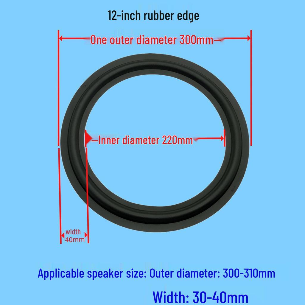Speaker Rubber Edge Ring for 5, 6, 6.5, 8, 10, 12, 15 Inch Speakers