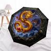 Golden Dragon Legend pattern umbrella, portable and foldable design, 8 ribs, a casual accessory for Halloween, Christmas, and birthday gifts.