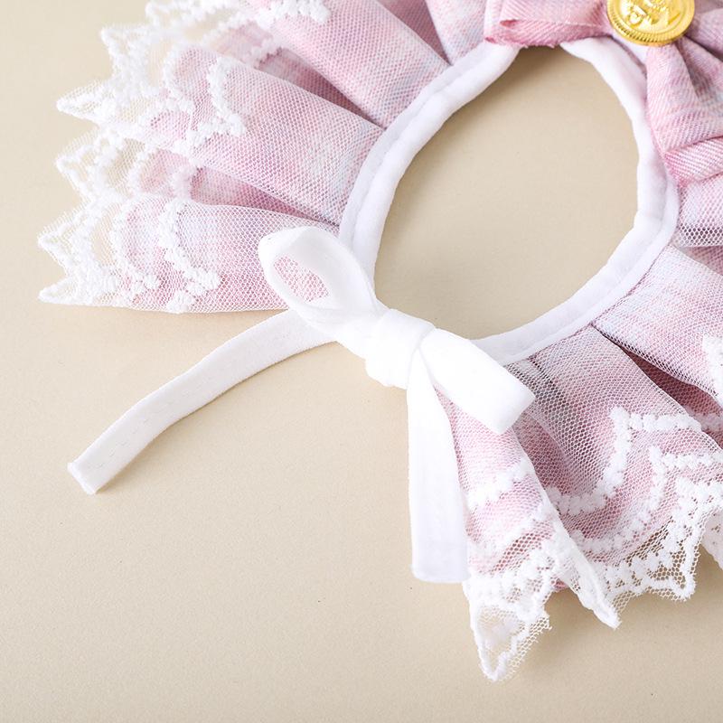 Pet Drool Bib: Lace Edge Cat Collar & Dog Snood in Cute Princess Style