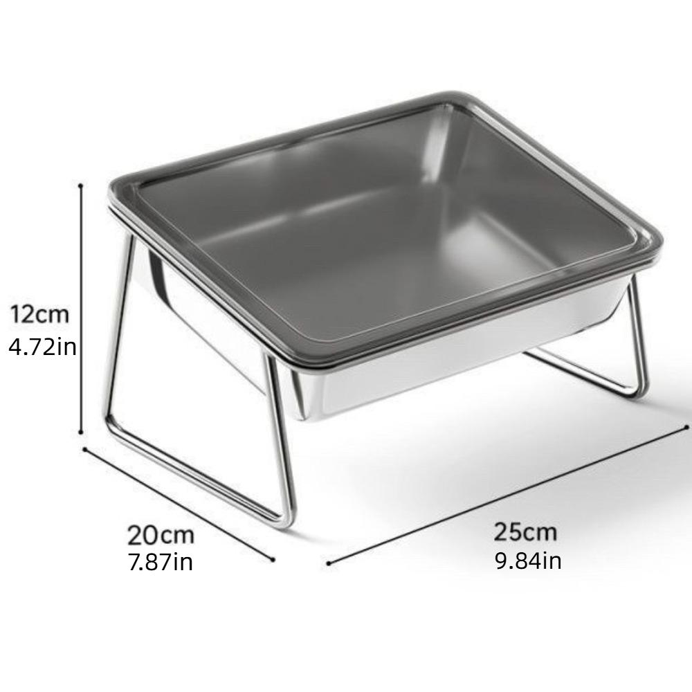 Stainless Steel Dog Food Bowls Raised Pet Feeding Dish Durable Cat Water Bowl  Pet Feeder