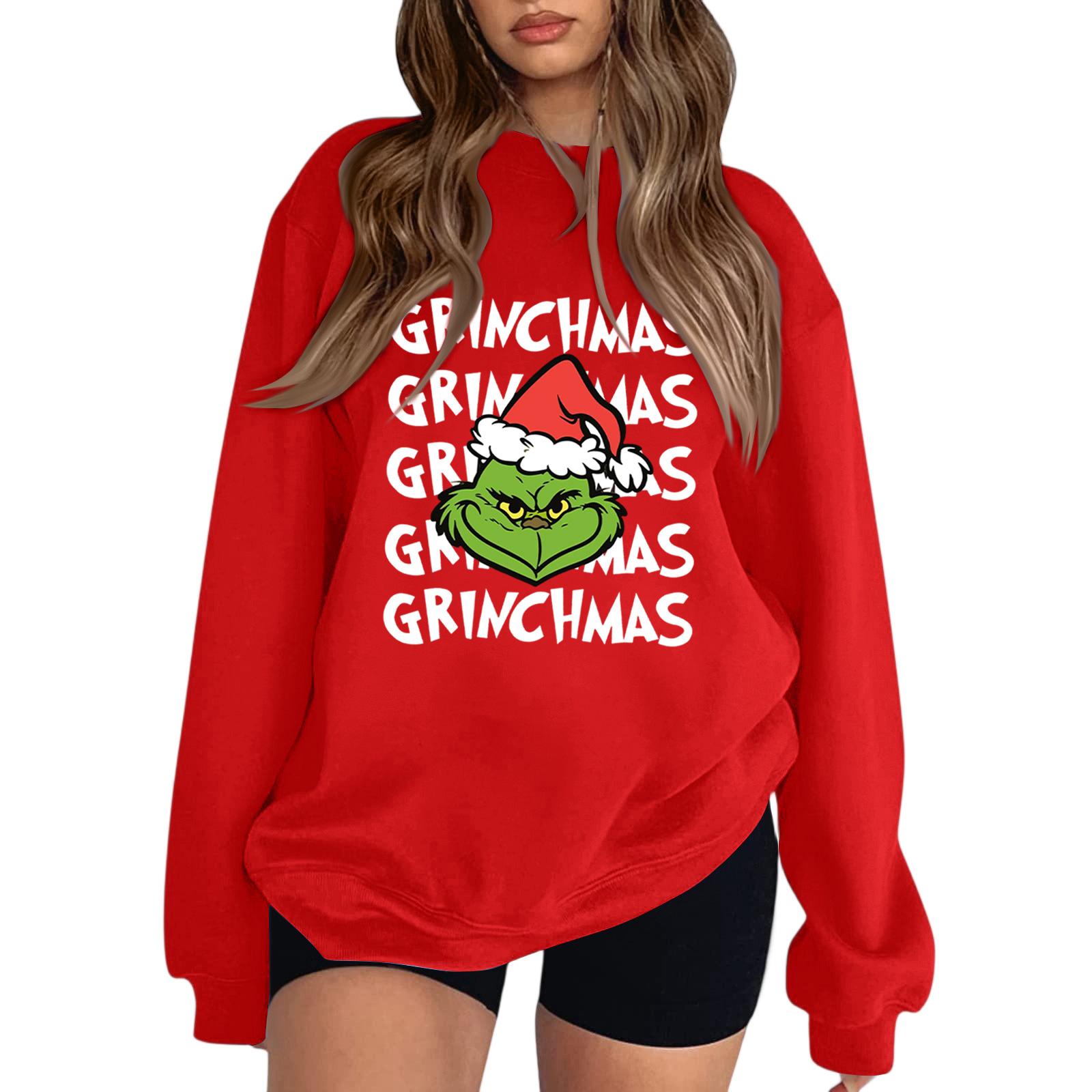 

Толстовка с круглым вырезом для женщин, осенние графические толстовки для отпуска с длинным рукавом и заниженной линией плеч L