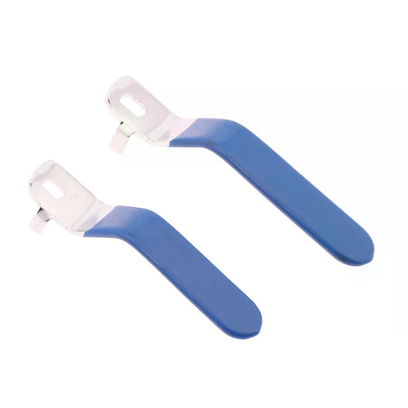 1pz Maniglia Leva Maniglia Valvola Ferro Cromato Sostituzione Quarto di Giro Con Impugnatura in Plastica Blu Per Valvola a Sfera DN20