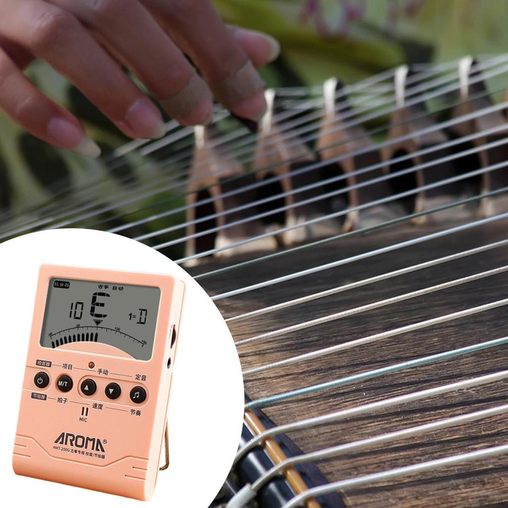 Digital Metronome Tuner Tone Generator for All Instruments Ukulele Chromatic White
