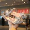 Girls High Heels for Kids Party Wedding Evening Dress Shoes Fashion Crystal Summer Princess Stockings Girl Sandals E02165