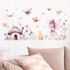 1pc Cute Fairy Reading Wall Sticker For Baby Girls Nursary Room Kids Room Background Children's Room Wall Decals