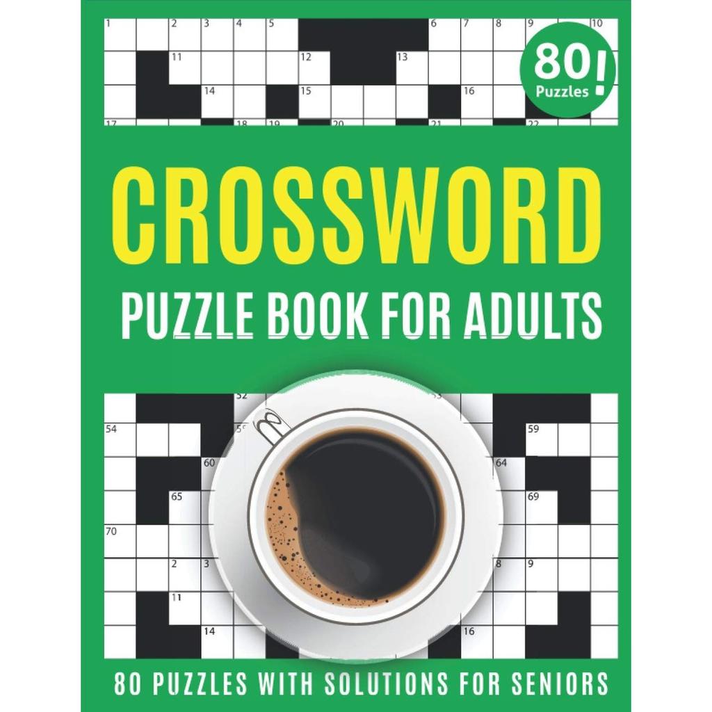 Large Print Crossword Puzzle Book for Adults: 80 Brain Game Puzzles with Solutions for Seniors Parents and Puzzle Lovers