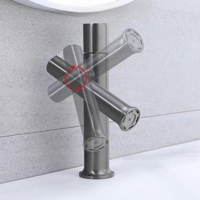 Bathroom Faucets Stainless Steel Basin Mixer Sink Faucet Gourmet Washbasin Tapware Hot Cold Water Tap Grey Household