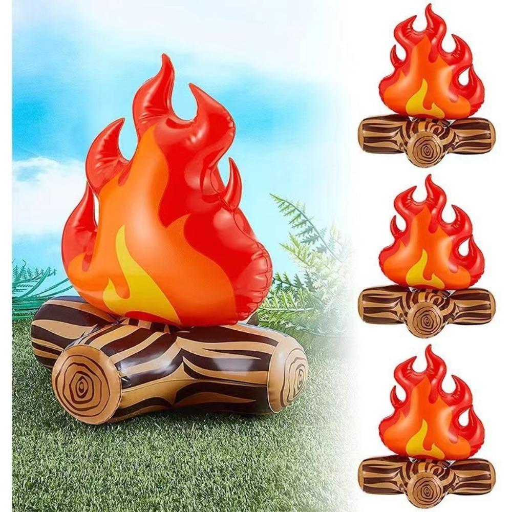 Gasgefüllte Flamme Simulierte Flamme PVC Camping Requisiten Spielzeug Aufblasbares Lagerfeuer Partydekoration