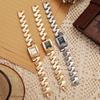Surprise blind box; versatile square steel strap fashionable quartz ladies' watch; random style.
