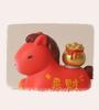 1PC Creative Transfer Zodiac Horse Back Lucky Bag Ingot Can Be Rotated Home Decoration Office Desktop Decoration