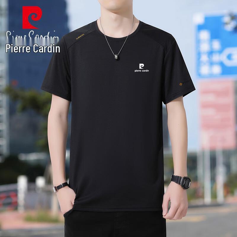 

Pierre Cardin Men s Ice Silk Breathable Round Neck T-Shirt L