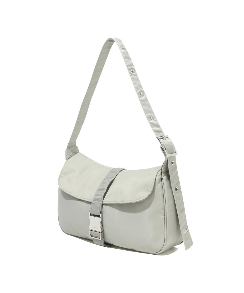 Covernat Woman Clover Heart Nylon Buckle Shoulder Bag Beige
