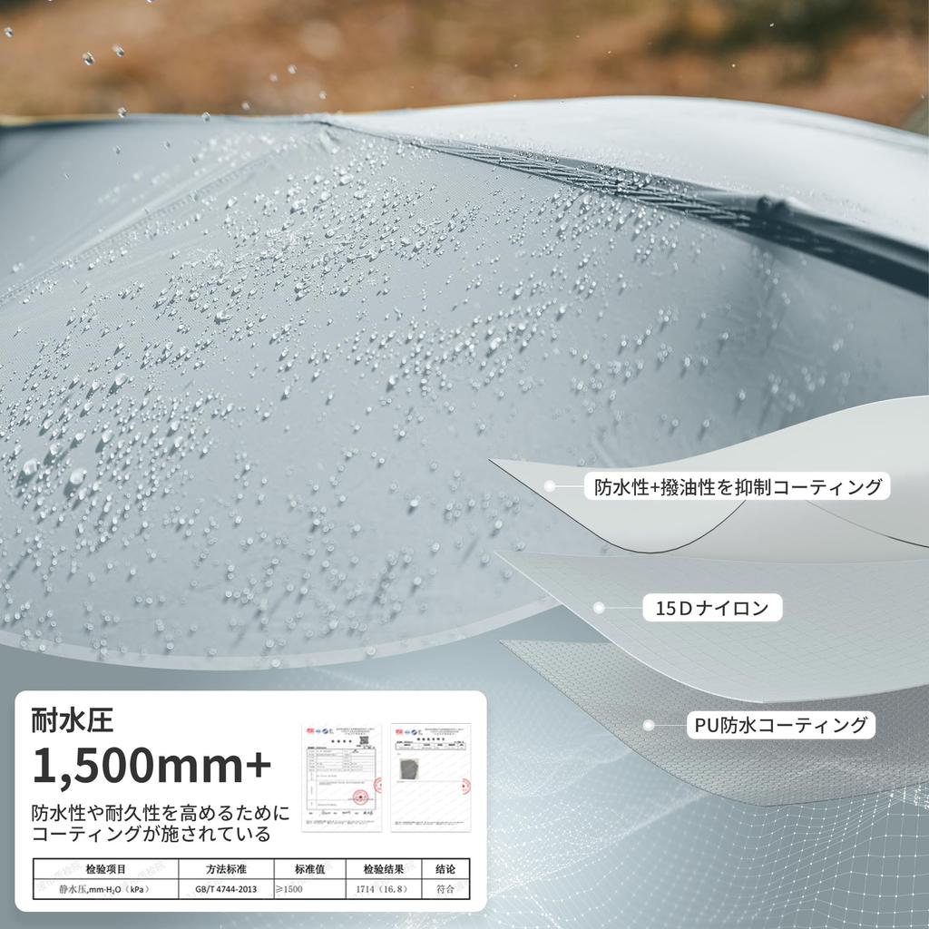 Naturehike Official Shop Tent UL Free Standing Mongar Person Double Wall 15D Nylon Water Pressure Resistance 1500mm Waterproof Windproof Breathable