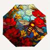 1pc Bee Garden Automatic Open/close Umbrella, 8-Rib Sturdy Structure, Portable Travel Umbrella, Parties, Everyday Use, Outdoor Accessory, Ar