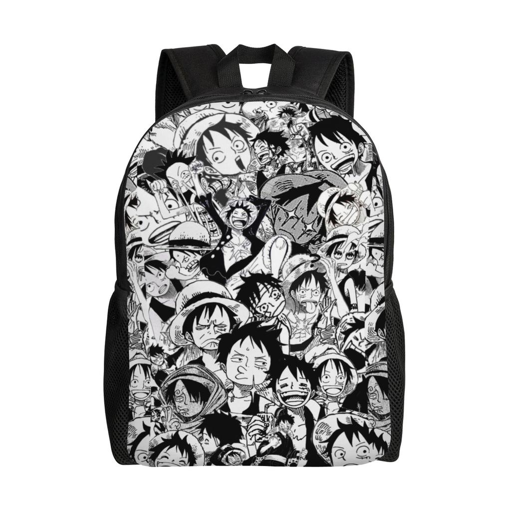 Best All Characters Anime Backpack for Men Women Student Work Daypack Pirate Flag One Piece College Shoulder Bag Lightweight