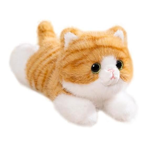 Homehalo Cat Plush Toy, Realistic Cat Stuffed Toy, Realistic, Super Cute, Fluffy, Cat Body Pillow, Abdomen Weighted Beads, Soothing Body Pillow,