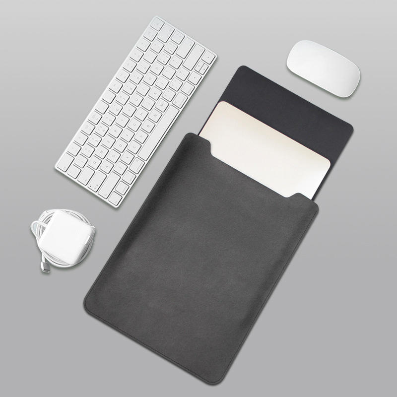 Non-Magnetic Laptop Sleeve - Compact Durable Synthetic PU Case With Rolling Function For Computer Laptop Bag