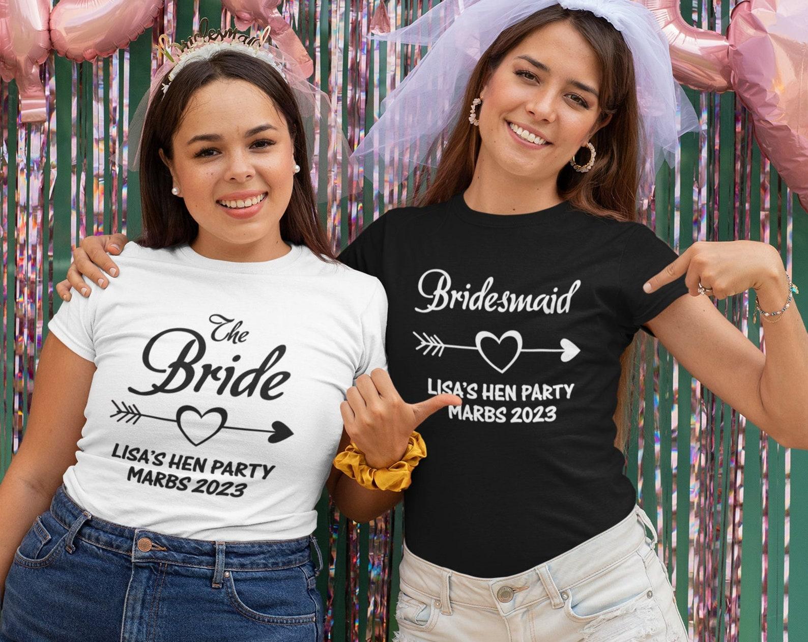 Personalised Hen Party Tshirt, Bride To Be, Bridesmaid, Bride Tribe Squad, Custom Hen Do Shirts, Personalized Bridal Top, group, holiday 3XL