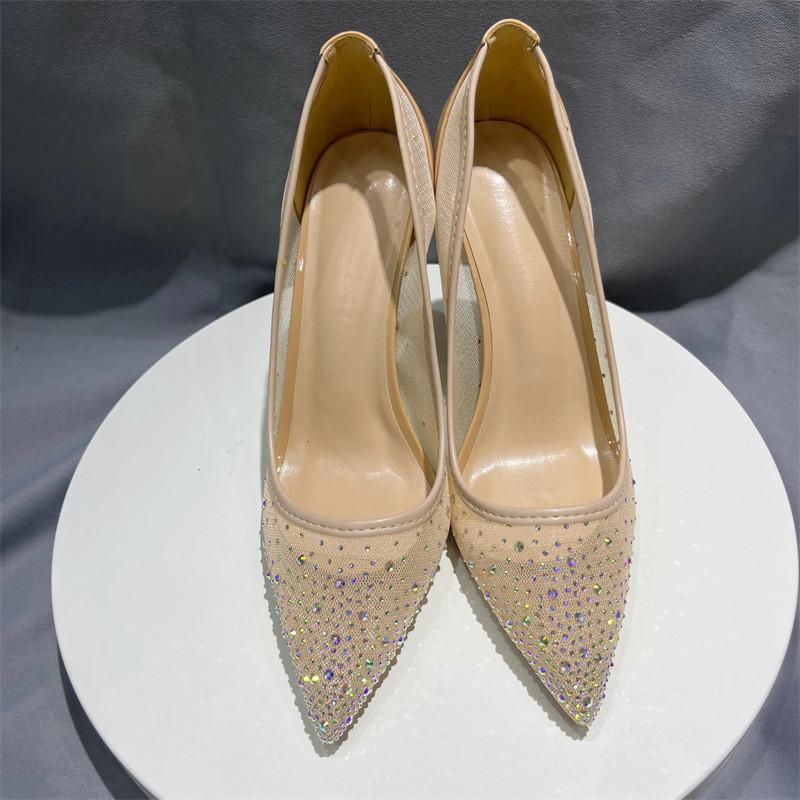 

Сетчатые высокие каблуки, телесные высокие, каблуки, сетка, обувь, дрель, подошва, одинарный, сетка, обувь, дышащие, сексуальные заостренные, сексуальные заостренные см 43