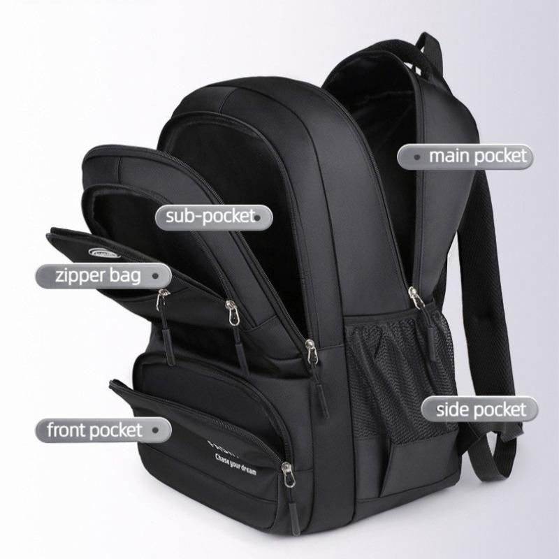 Men Oxford Backpacks Students School Bags Business Laptop Bag Commuter Daypack Large-Capacity Waterproof Durable Travel Rucksack