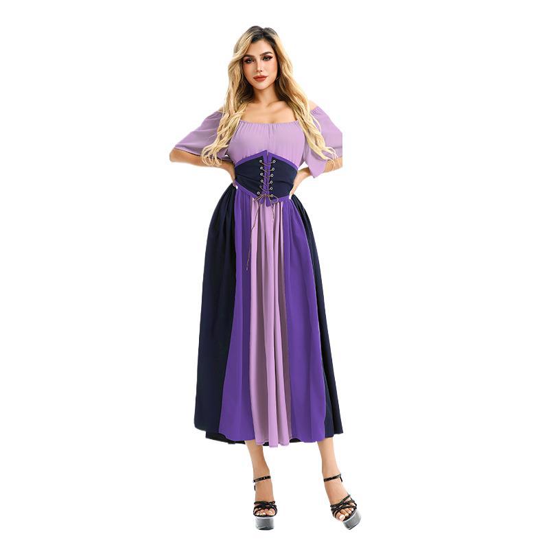 Hof Vintage Mittelalter Renaissance Kleid Ballkleid Bühnenkostüm Halloween Kleid