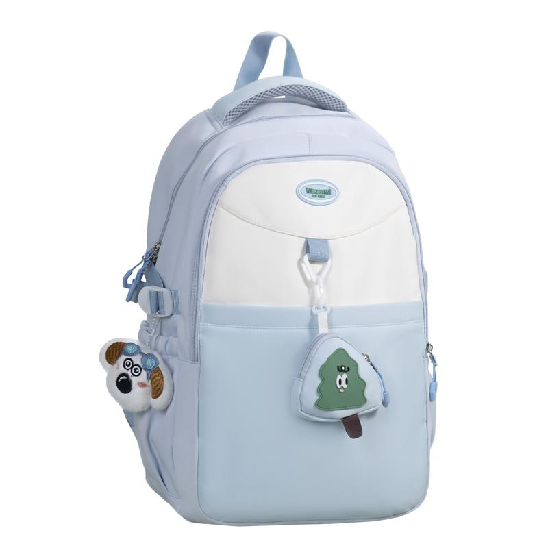 Color Block Large Capacity Junior High School Student Women's Backpack