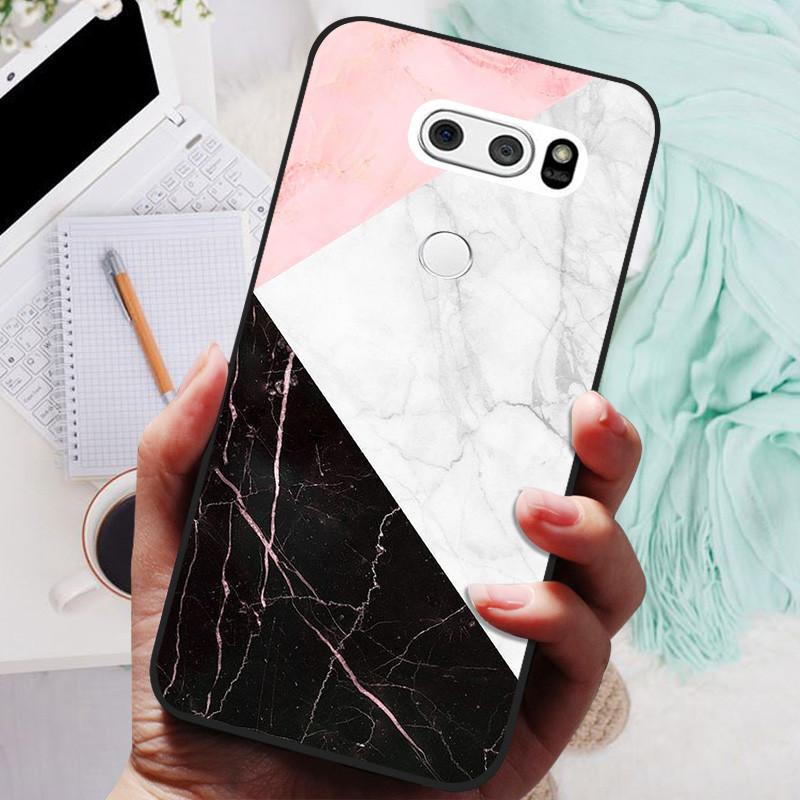 Para LG V30 V30+ Funda Gato Lindo Pintado Trasera para Teléfono Para LG V35 V30S Thinq Funda Silicona Suave Para LGV30 V30 Plus Fundas Coques