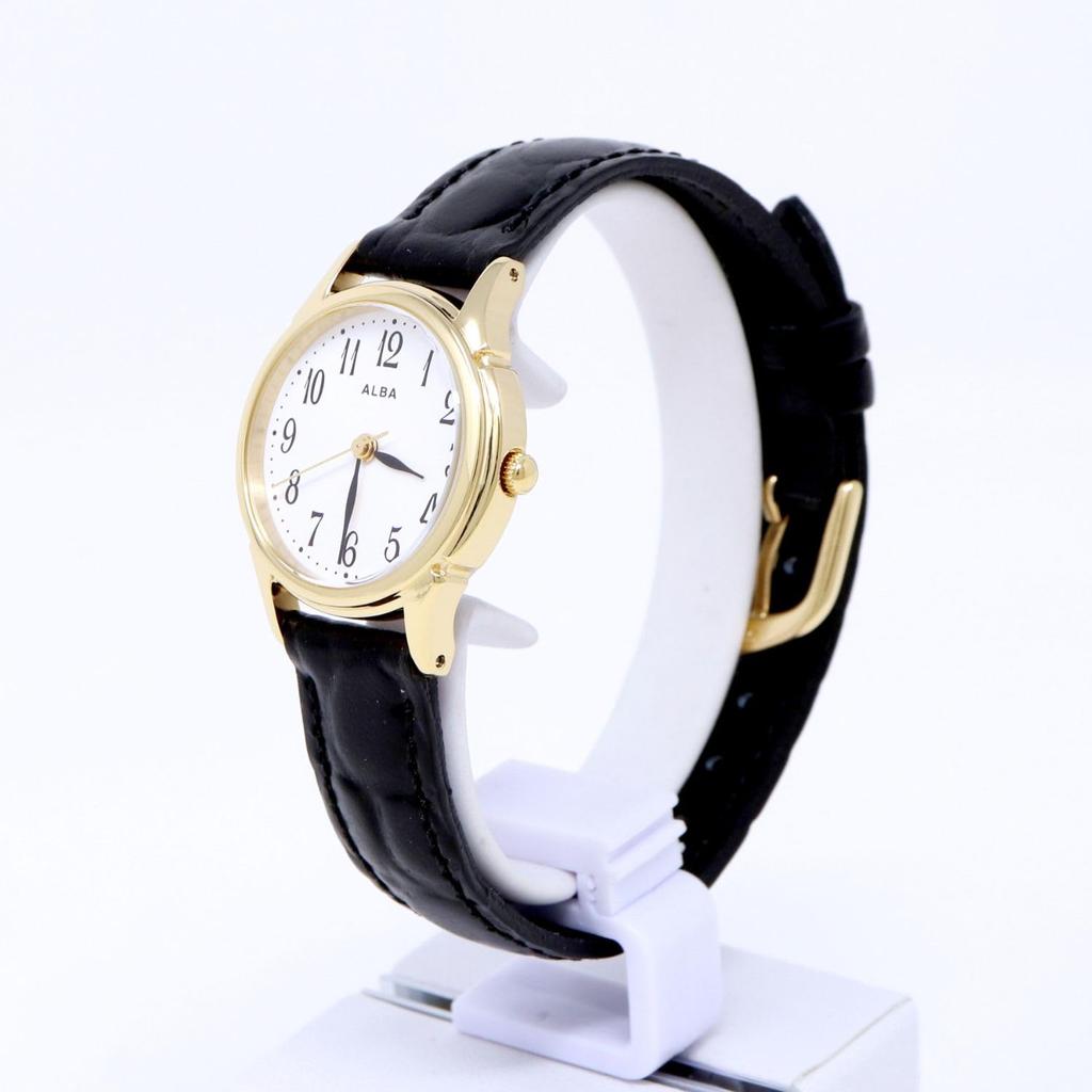 Seiko Watch Alba Watch Ladies Quartz Stainless Steel Reinforced Waterproof for Daily Life Analog SEIKO ALBA (5 ATM) (AEGK433 (Dial White, Case