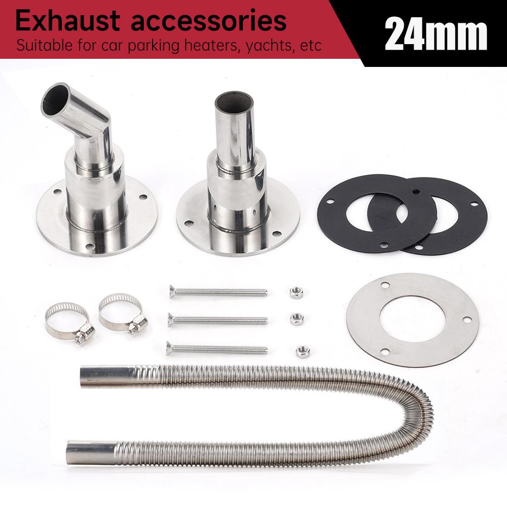 Heater Exhaust Pipe Straight Head/elbow 24Mm Stainless Steel 316, Universal for Air Diesel Heater Exhaust Pipe