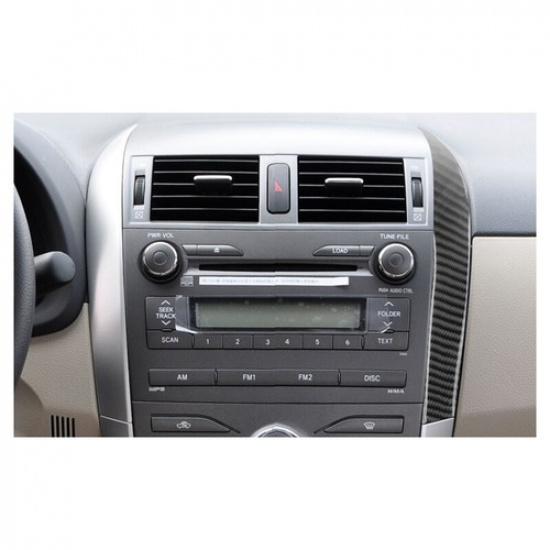 Carbon Fiber Central Console Side Cover Trim Strip For Toyota Corolla 2006-2012