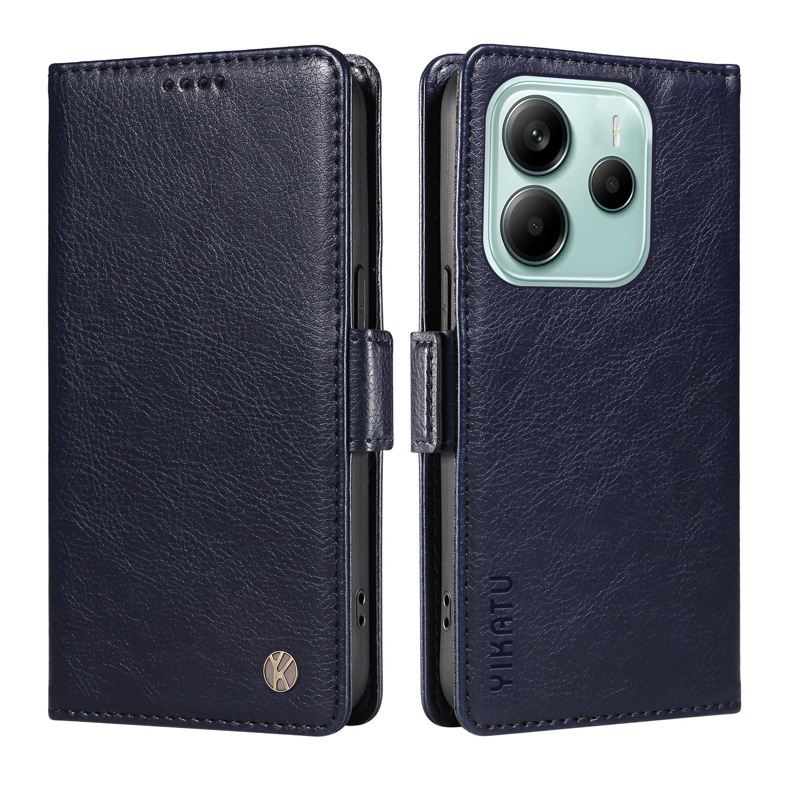 

YIKATU YK-007 For Xiaomi Redmi Note 14 5G Case Side Buckle PU Leather Phone Cover Litchi Texture D