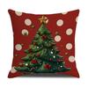 Christmas Tree Car Decoration Pillowcase Party Event Square Cushion Cover Linen Pillowcase