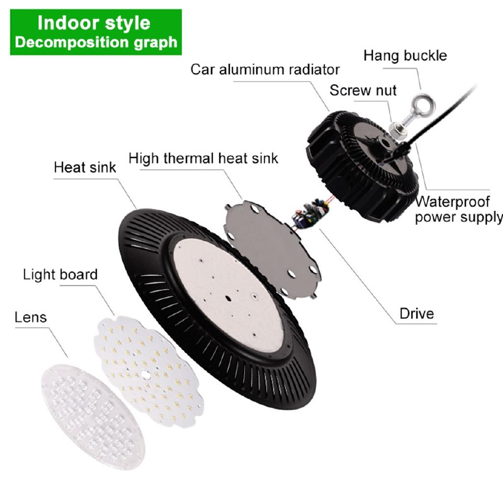 Led High Bay Light Waterproof IP65 Warehouse Workshop Garage Industrial Lamp Stadium Market Airport LED garage light