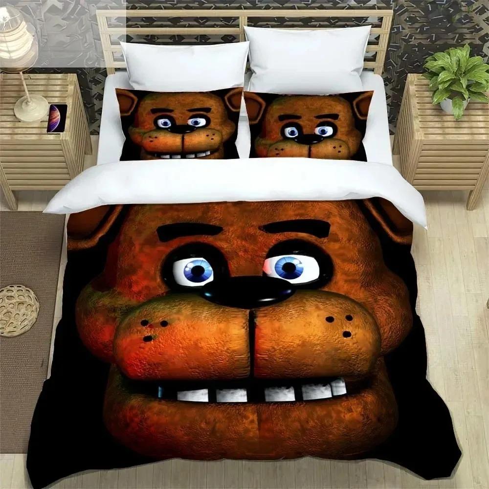 F-Pět nocí u Freddyho FNAF Povlečení Sada King Twin Double Chlapecké povlečení Mikrovlákno nebo Polyester Přikrývka