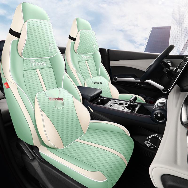 2022 BYD Yuan PLUS Leather Seat Cushion Cover for Five-Seat Car - All-Season, Full Surround