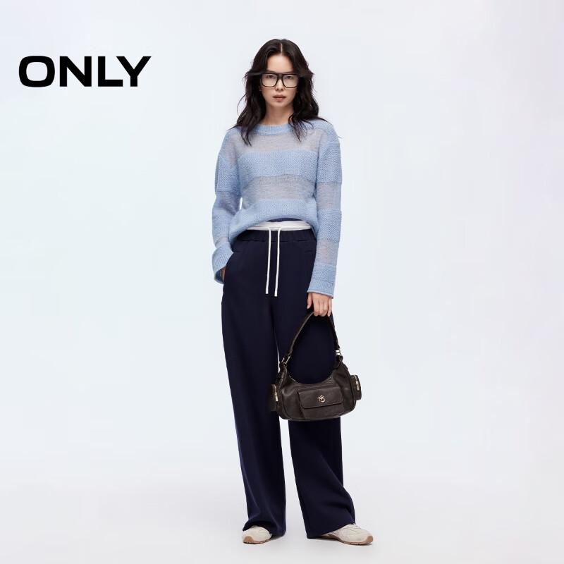 ONLY Women's 2025 Autumn Elegant Lightweight Hollow-Out Short Knit Top