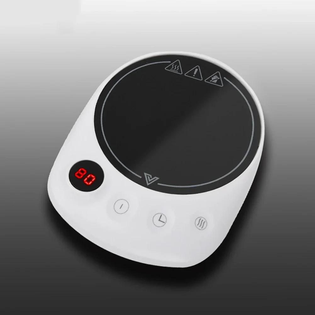 

Електрична нагрівальна плита для напоїв 200 Вт Smart Milk Tea Чашка для кави Чашка для підігріву кухлів для столу 5 температур із таймером Автоматичне відключення білий