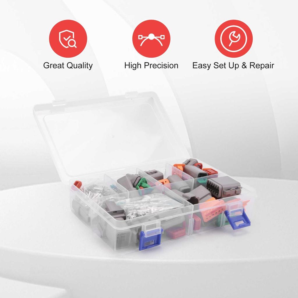 Dovhmoh Elektrischer Drahtverbinder 8 Sätze 2 3 4 6 812 Pin Deutsch DT Stecker Sortimentssatz Stecker,