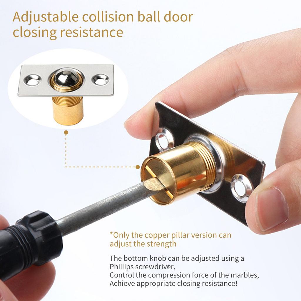 1pc Indoor Stainless Steel Door, Wooden Door, Door Buckle, Top Bead, Door Card Locator