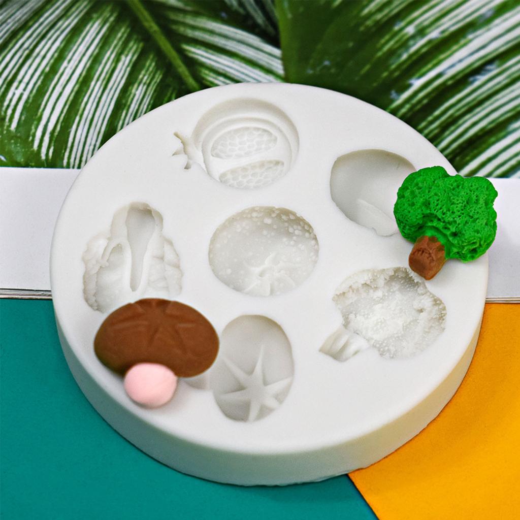 8 Cavity Flower Fruit Vegetable Silicone Food Grade Mould Clay Resin Ceramics Candy Fondant Candy Chocolate Soap Mould