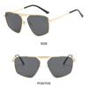 Irregular Polygonal Metal Sunglasses Single-Beam Driving Beach Shades  for Women & Men