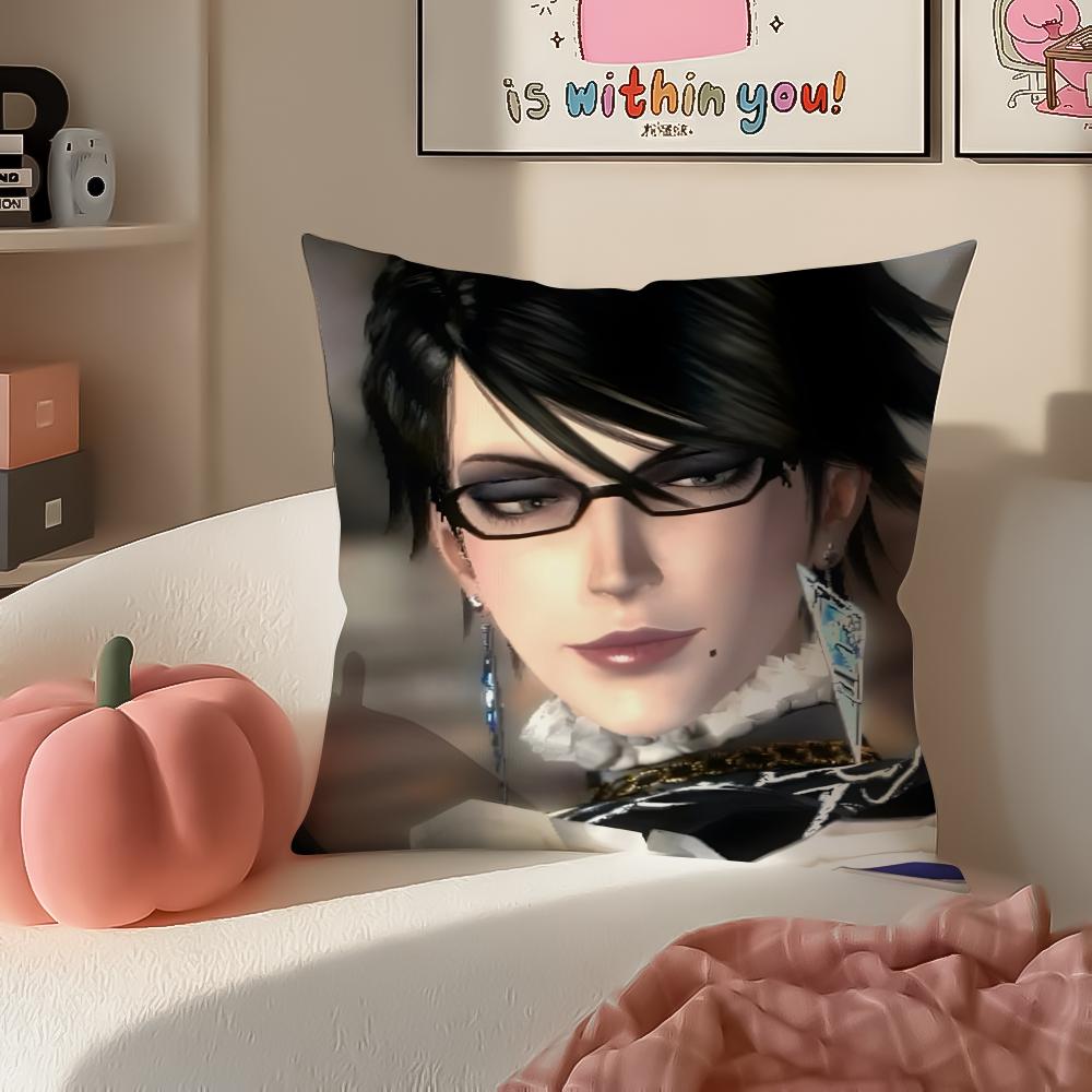 Game stylish Game BBayonetta 3 Cushion Cover Pillowcase Short Plush Invisible zipper Room Sofa Cushion Cover