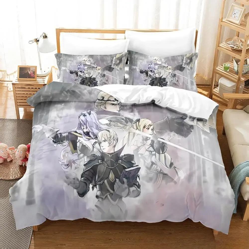 Kawaii Game Fire Emblem Engage Bedding Set Cartoon Anime Three-piece Set Adult Kid Bedroom Duvet Cover Sets 3D Print Anime