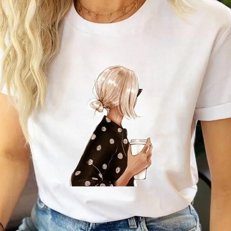 Beauty Flower Graphic Streetwear Fashion Girls TShirts Harajuku Y2K Clothes Short Sleeve Summer Tee Casual FeUnisex ONeck Tops